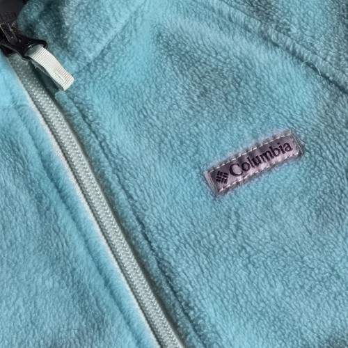 Columbia Pile Full Zip Giacca Cappotto Felpa Bambini Tdlr Ragazzo Ragazza Blu Teal 4T - Foto 2 di 5