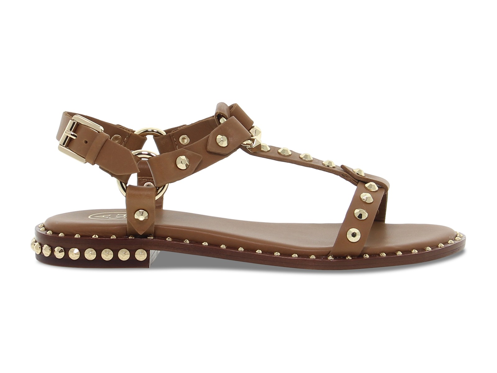 Sandalia plana Ash PATSY02 C de piel cuero - Zapatos Mujer