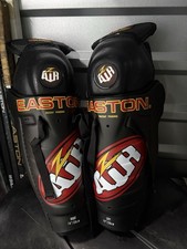 NEW Easton Air Hockey Shin Guards Size Sr 14" Black Protective Pads Pair