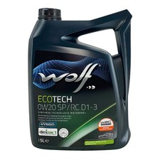 WOLF Ecotech 0W-20 SP/RC D1-3 ILSAC GF-6A, Dexos1 Gen3, 5 Litres
