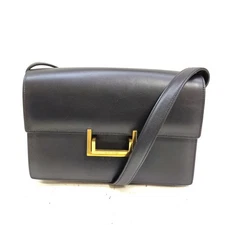 NO TARIFF Saint Laurent Shoulder Bag Black Leather 3978374