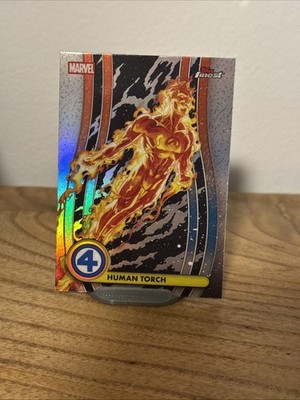 2026 Topps Finest Fantastic Four Human Torch #003 Common Refractor 