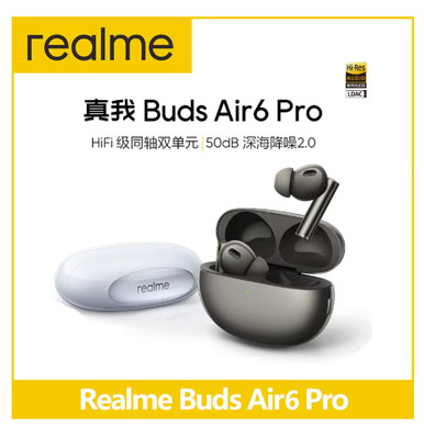Realme Buds Air 6 Pro Wireless Earbuds ANC Bluetooth 5.3 TWS