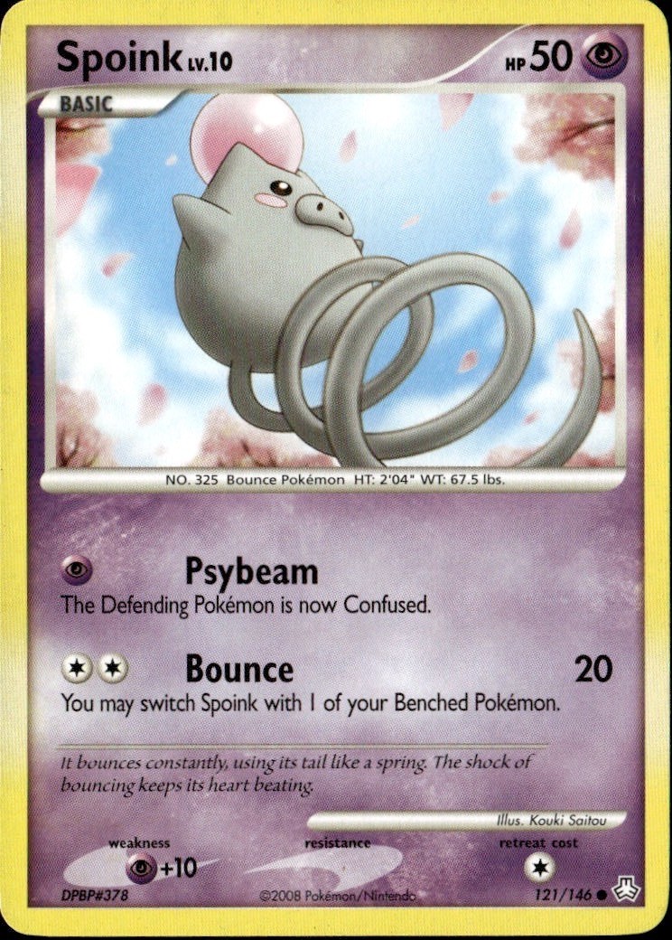 Spoink Common Legends Awakened 121/146 Psychic Pokemon Card