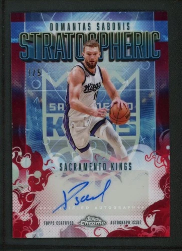 2025 DOMANTAS SABONIS 1/5 AUTO TOPPS CHROME STRATOSPHERIC SIGNATURES AUTOGRAPHS