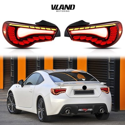 Pair VLAND FULL LED Tail Lights For 12-2020 Toyota 86&Subaru BRZ&Scion FR-S RED