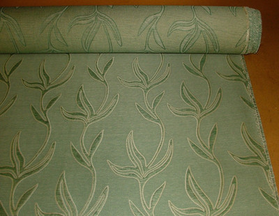 Leinen Seide Gardinenstoff von Marvic Textiles Strelitzia Aqua - 17,5 Meter