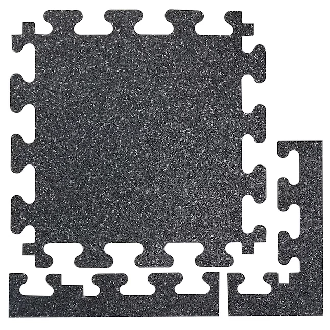 FANMATS 12" W x 12 pulgadas L x 0,25 pulgadas T Enclavamiento Goma Gimnasio Piso Azulejo 12 pies cuadrados Foto 4 de 4