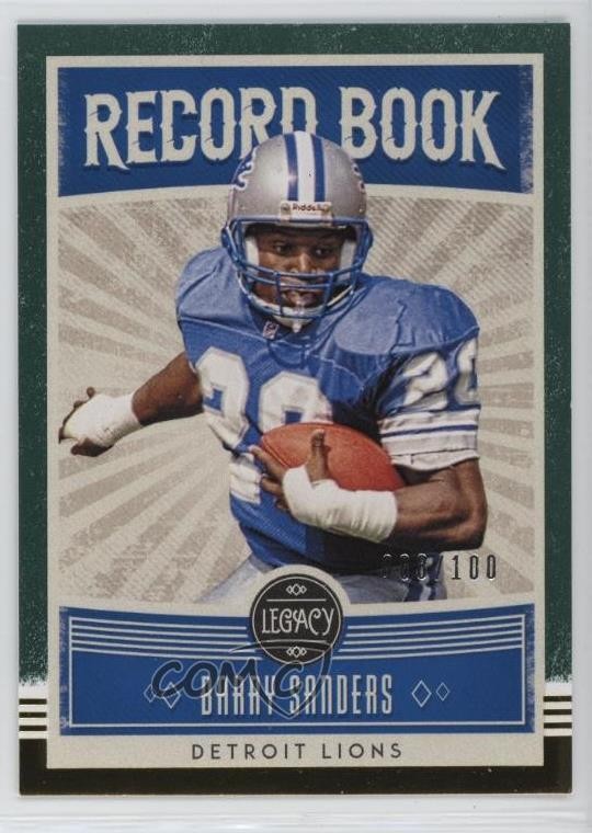 2020 Panini Legacy Record Book Green /100 Barry Sanders #RB-BS HOF b7z