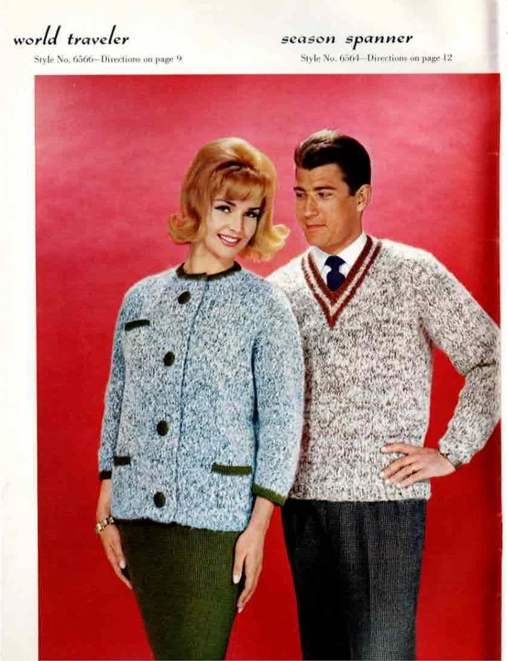 Spinnerin Versatility Emphasized KnittingPattern Booklet 1960's Vintage Fashions - Image 3 of 4