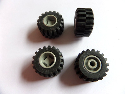 8x Lego 6014bc01 Rad 11 D. x 12 m. Felge alt hellgrau Technic 6014b 6015 4170458