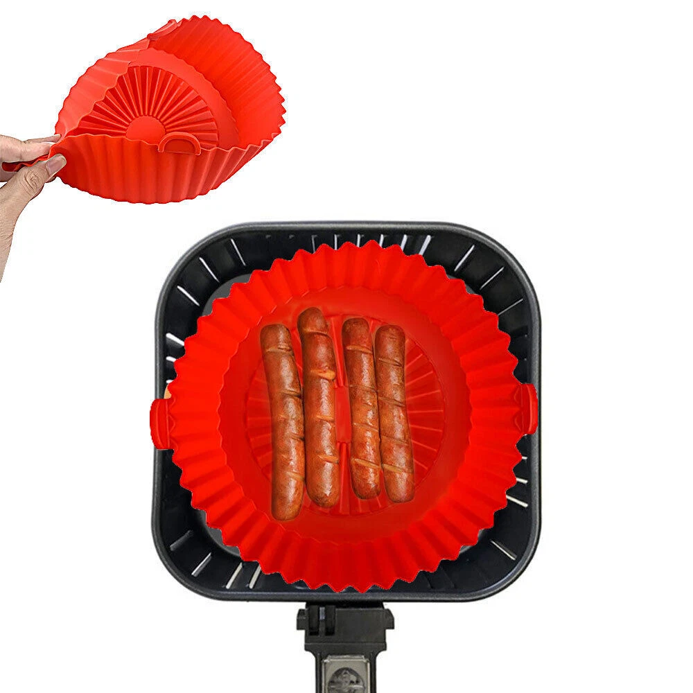 Air Fryer Pot Air Fryer Basket Linings Non-Stick Safe Silicone Oven Baking Tray Air Fryer Pot Air Fryer Basket Linings Non-Stick Safe Silicone Oven Baking Tray