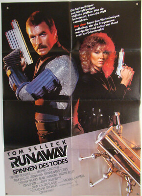 Runaway - Spinnen des Todes TOM SELLECK, KIRSTIE ALLEY 1984 - Filmplakat DIN A1