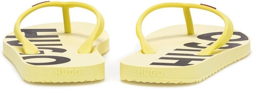 HUGO Mens Flip Flops Bright Yellow With Logo - Size 7-8 - Picture 8 of 8