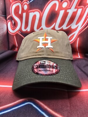 New Era Houston Astros Canvas Khaki 9TWENTY Adjustable Strapback