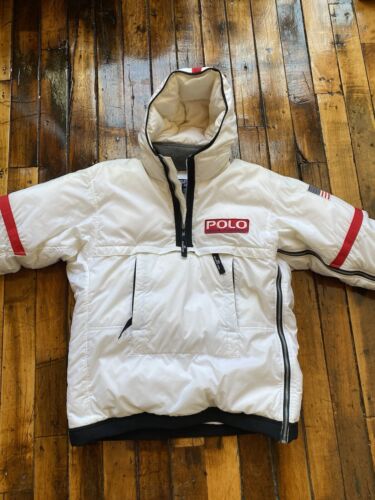 Vintage Polo Ralph Lauren NASA Astronaut Puffer Jacket Sz L Snow Beach PWING USA - Picture 9 of 14