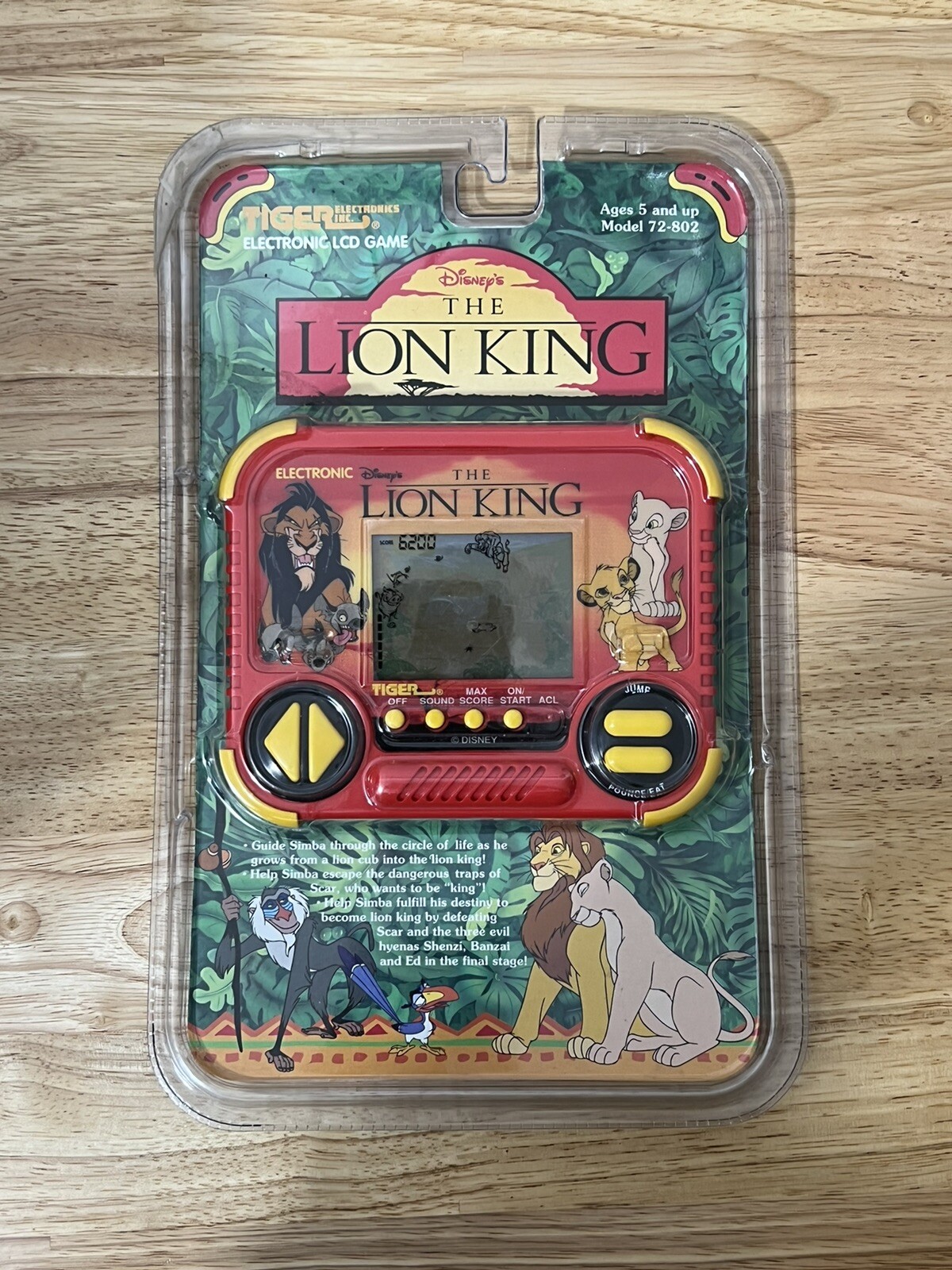 Vintage Tiger Electronic Disney’s The LION KING Handheld Game 90s 1994 Sealed