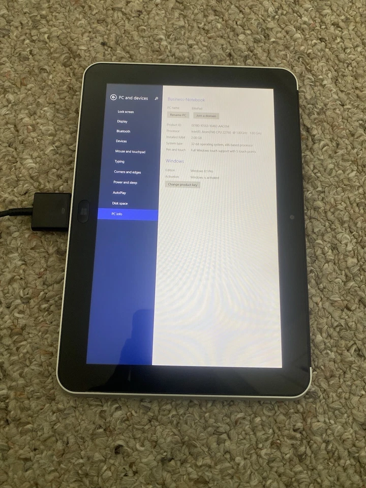 Tablet HP ElitePad 900 G1 funcionando Windows 8 Pro 32 bits - 10,1" Foto 3 de 4