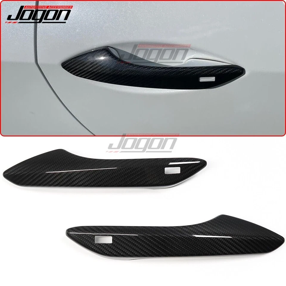 2X Para Lexus RC200t RC300 RC350 RC F Sport 2015-19 Carbono Manija Puerta Cubierta Tapicería Foto 2 de 4