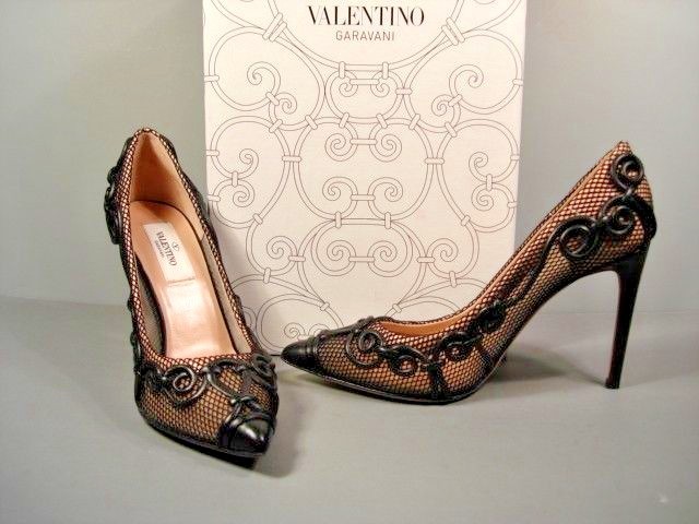 black leather valentino shoes