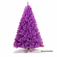 7FT 2.1M Purple Christmas Tree Shining Lush 950 Tips Metal Stand Frame