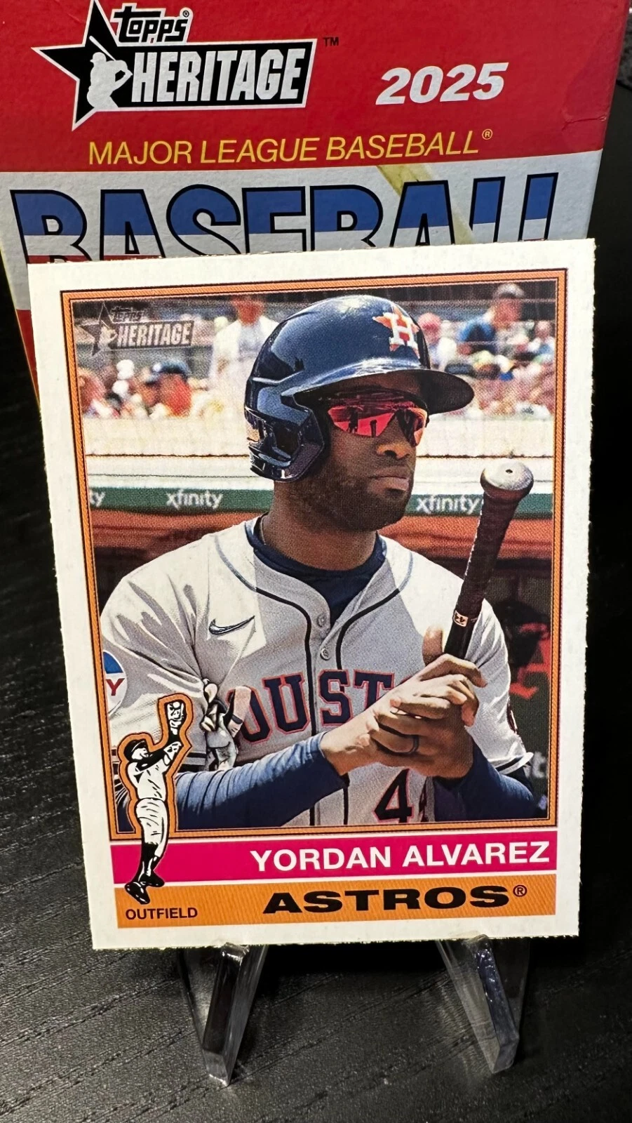 2025 Topps Heritage YORDAN ALVAREZ Alternate Cartoon Variation SP #500 Astros