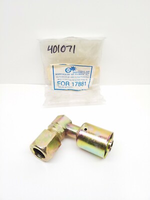401071 Cold Air Distributors - 90 Degree Beadlock A/C Compression Fitting - #12