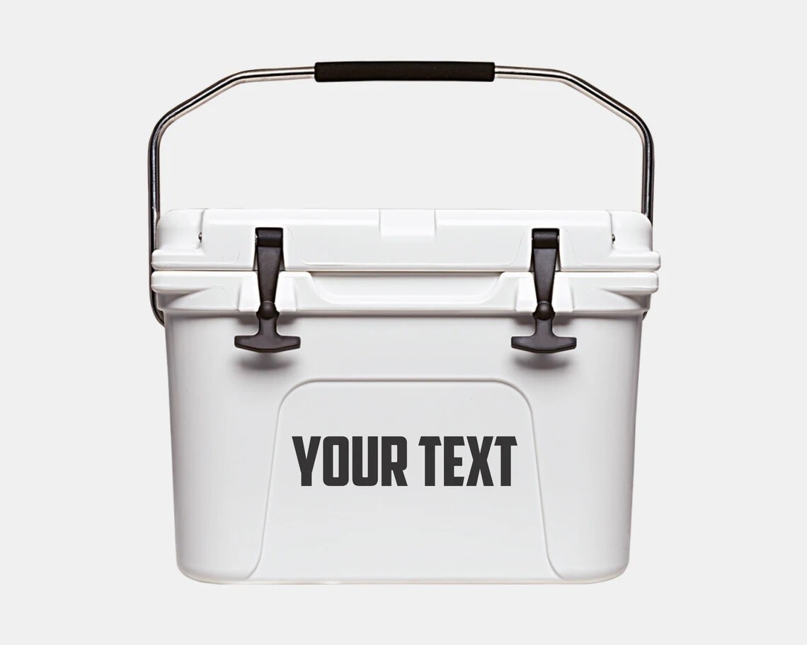 Box Decals - Custom Cooler Decals - Personalized Cooler Decals