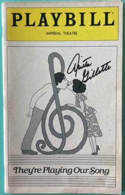 Anita Gillette (Only) Signed Playbill They're Playing Our Song Tony Roberts 1980