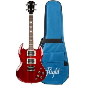 Flight Pioneer Solid Body Cherry Red Electric Ukulele