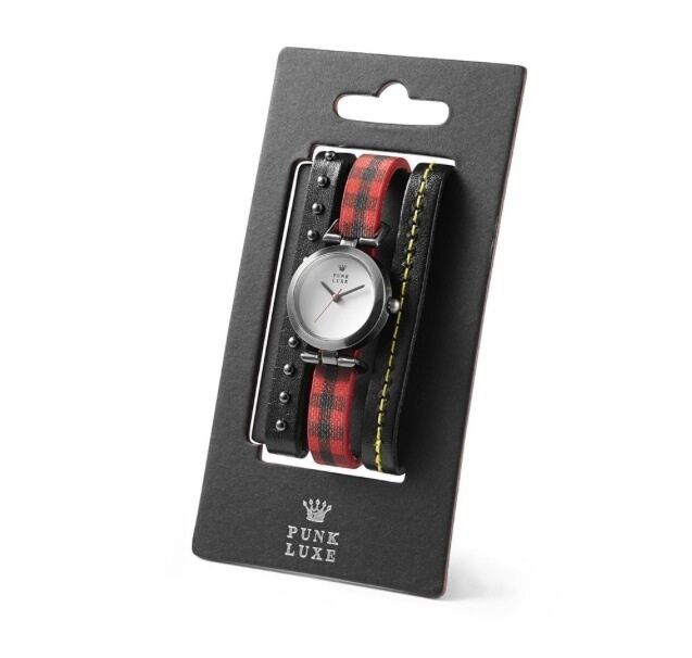 Punk Lux watch Red Tartan 3-in-1 Watch Pack rrp £30