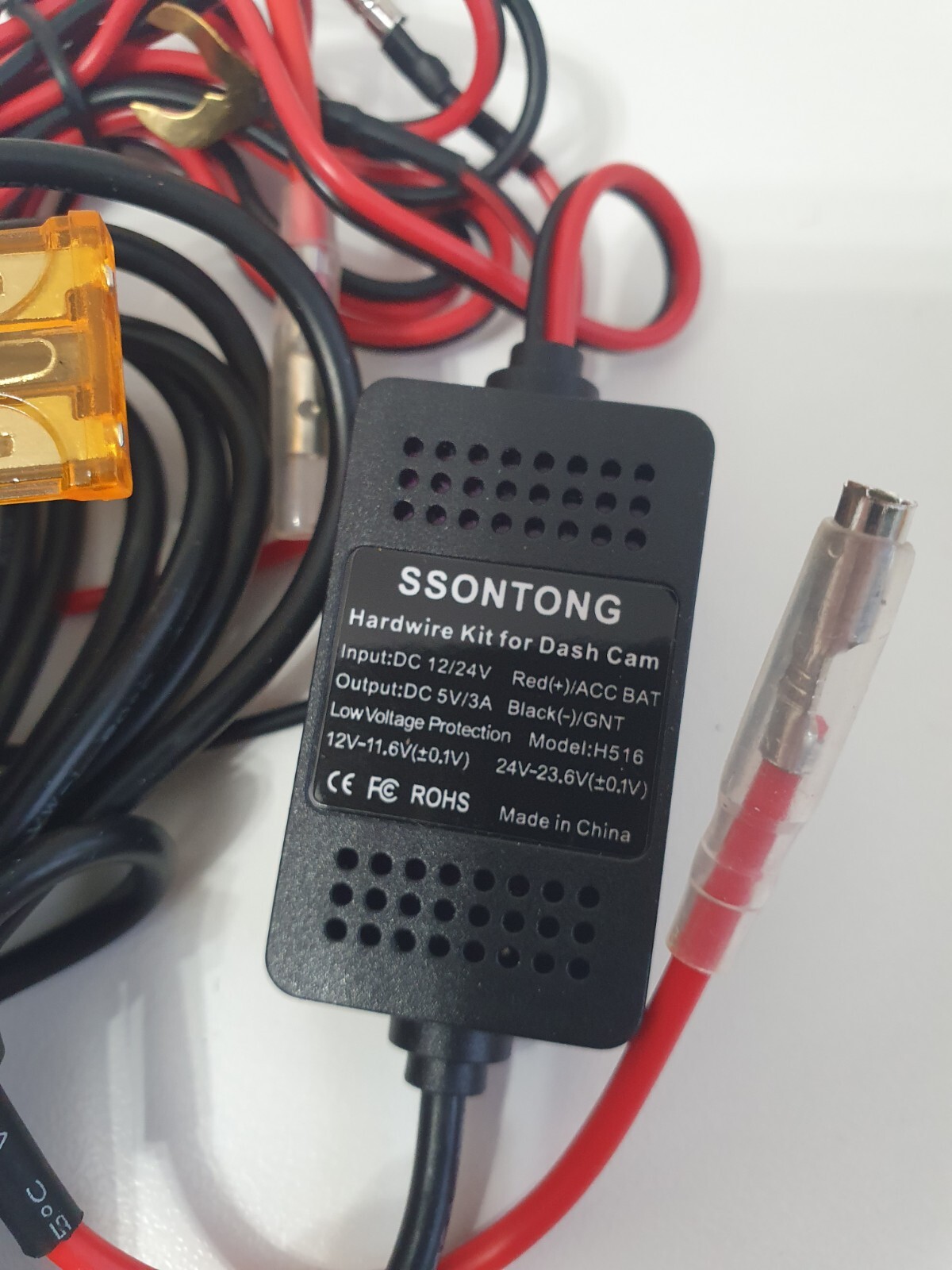 Dash Cam Hardwire Kit Mini Micro USB 12V-24V to 5V Power Converter Adapter-image