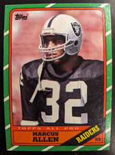 1986 Topps MARCUS ALLEN All-Pro Football High Grade Card Oakland Raiders