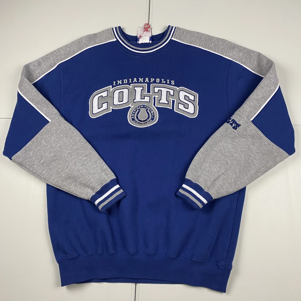 Vintage Indianapolis colts two tone crewneck sweatshirt blue XL NFL football