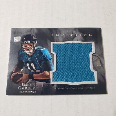 2011 Topps Inception Jumbo Relic Blaine Gabbert Rc # BG #ed 22/75