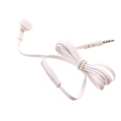 Wired Earphone Mono Headset Single Earbud 3.5mm Headphone Flat for Cell Phones