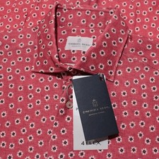 Emanuel Berg NWT Byron Casual Button Down Shirt Size 41 16 M/L in Red Floral