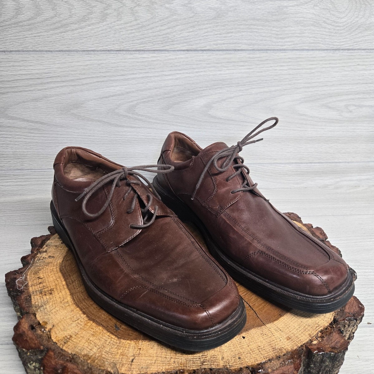 JOHNSTON‎ & MURPHY Soft Brown Italian Oxford Lace Up Dress Shoes Men\'s Size 12M Amazon.com | Johnston & Murphy Men main image 2