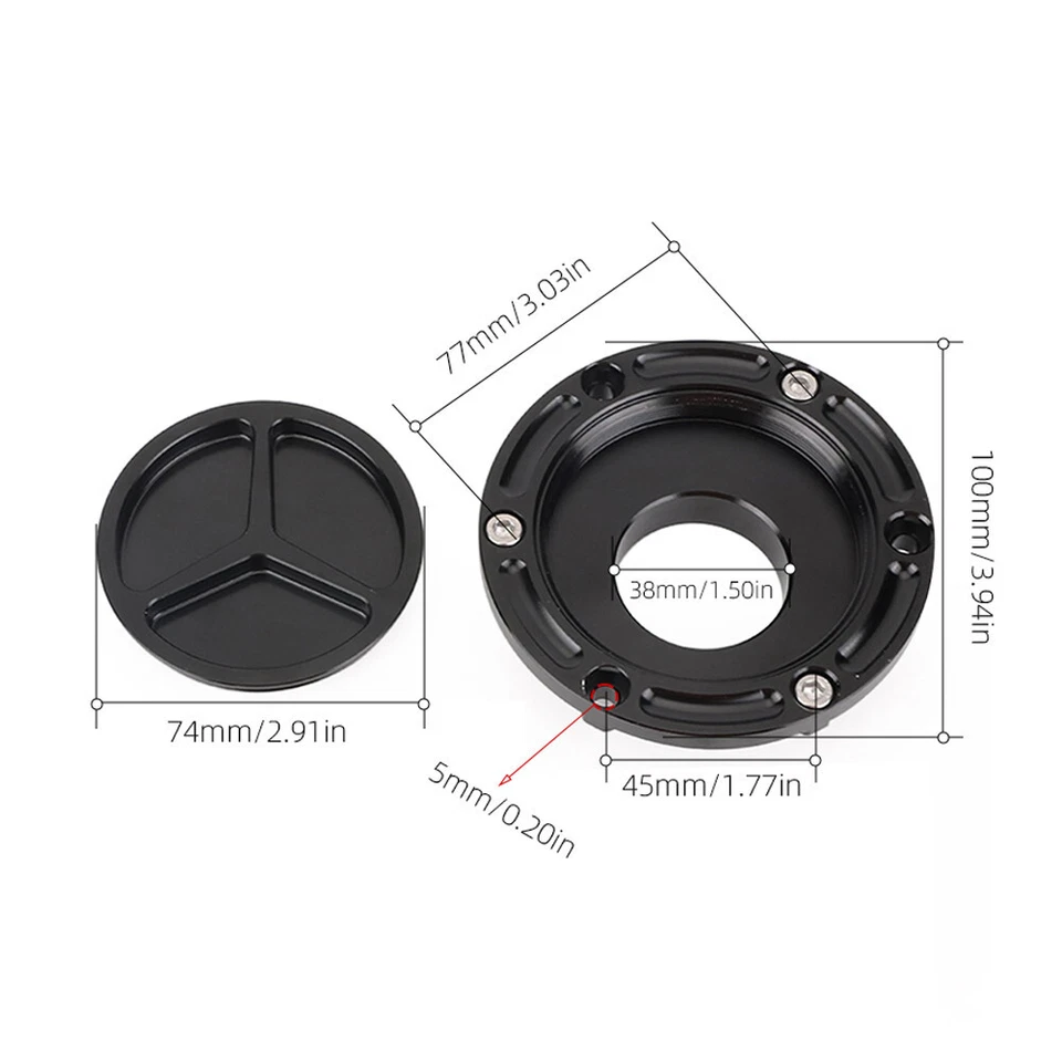 Tapa de cubierta de tanque de combustible CNC para Triumph Daytona 675/R 955i/T595 Trident 660 Foto 2 de 4