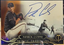 2014 Topps Tribute - Traditions Autographs Patrick Corbin #TT-PC Orange /40 (AU)