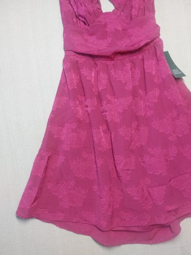 Wild Fable Dress Womens Small Pink Floral Mini Open Strappy Back Pockets - Picture 5 of 19