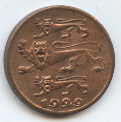 Estonia Eesti Sent (#1256) 1929 Nice Unc. 