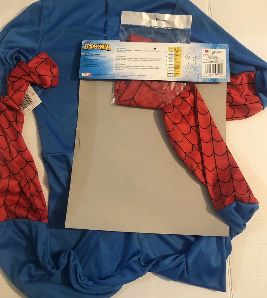 Disfraz Spiderman Superhéroe Halloween Talla 7/8 Alto Niños OC Foto 3 de 4