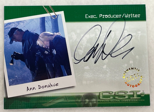 CSI Lot of 2 Autograph Cards Anthony Zuiker & Anne Donahue Strictly Ink 2003 - Picture 4 of 5