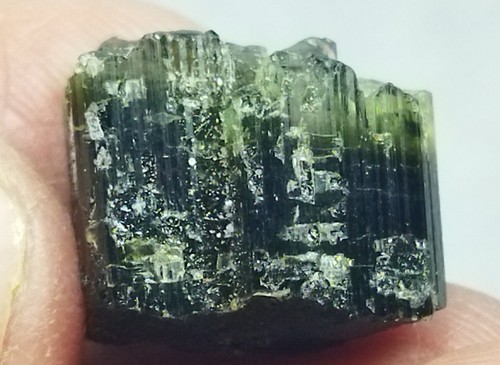25 Cts Natural Tourmaline Crystal Specimens Green Head Etched Terminations - Picture 12 of 15
