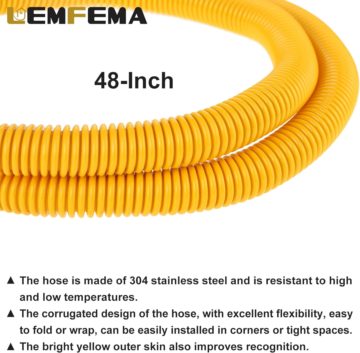 48 Gas Hose Connector Kit Gas Line For Dryer Water Heater Stove 5 8 48-gas-hose-connector-kit-gas-line-for-dryer-water-heater-stove-5-8