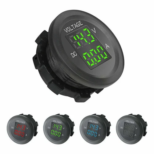 Rund Panel Spannung Amperemeter Amp Volt Meter Monitor Gauge Tester für Marine Boot - Bild 2 von 12