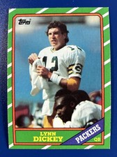 1986 Topps Football Lynn Dickey Card Green Bay Packers #214