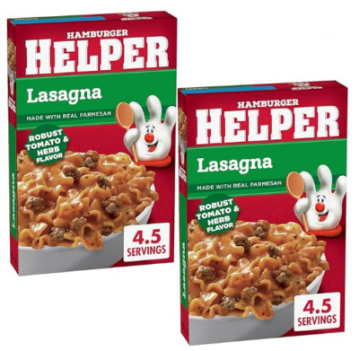 Hamburger Helper: Lasagna with Real Cheese (Pack of 2) 6.9 Ounce Boxes