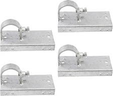 Chain Link Fence 2" (1 7/8" OD) x 6" Wood to Steel Frame End Post Adapter (Pa...